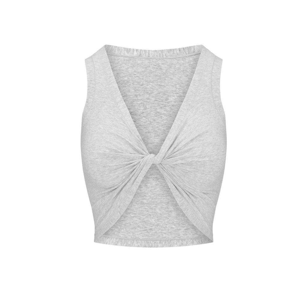 Skims Cotton Twist Cropped Tank